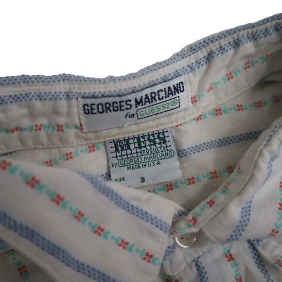 Vintage Guess by Georges Marciano Floral Button Down Shirt - Picture 6 of 8